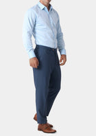 Yale Blue Crosshatch Pants - SARTORO412