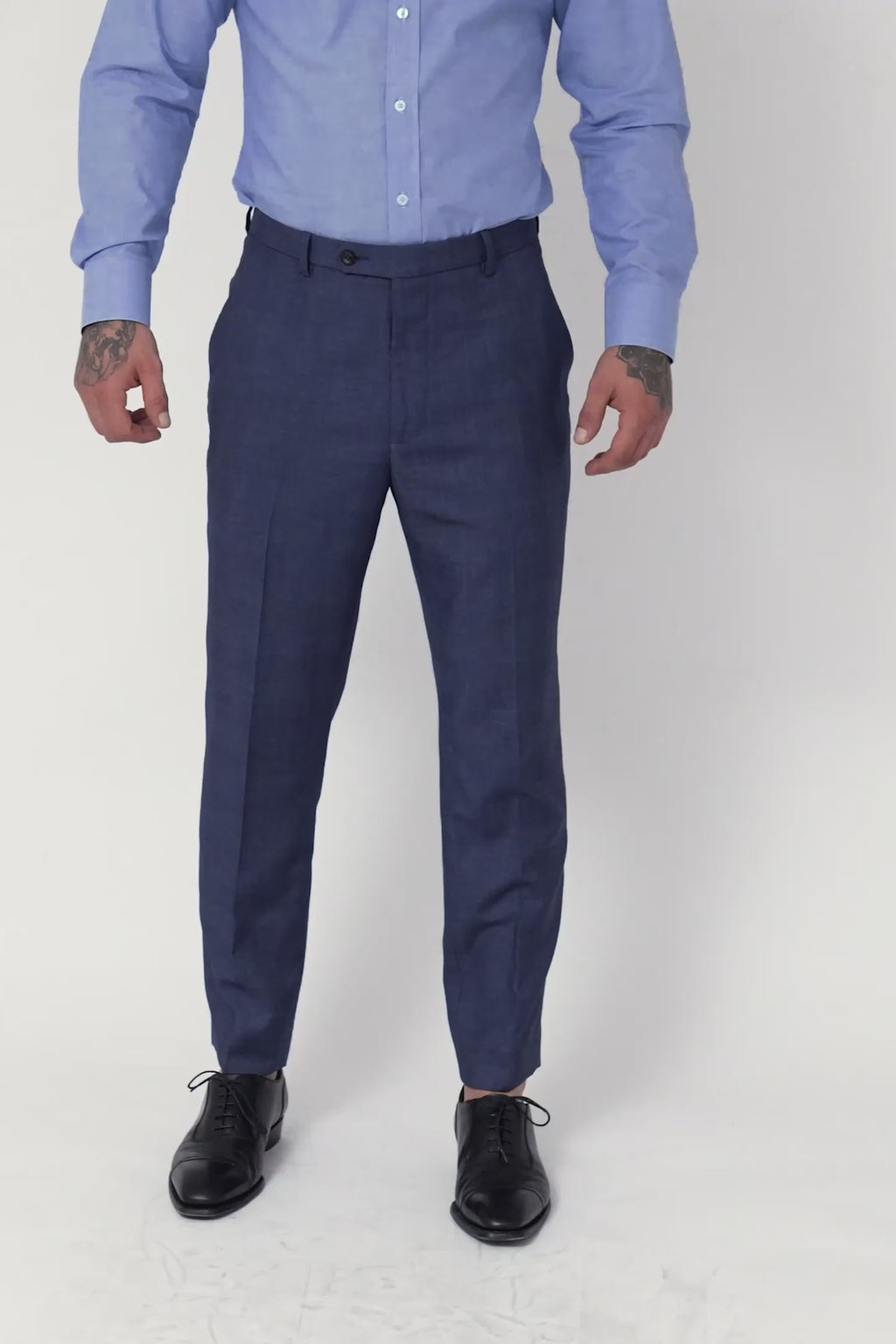 Midnight Blue Prince of Wales Pants