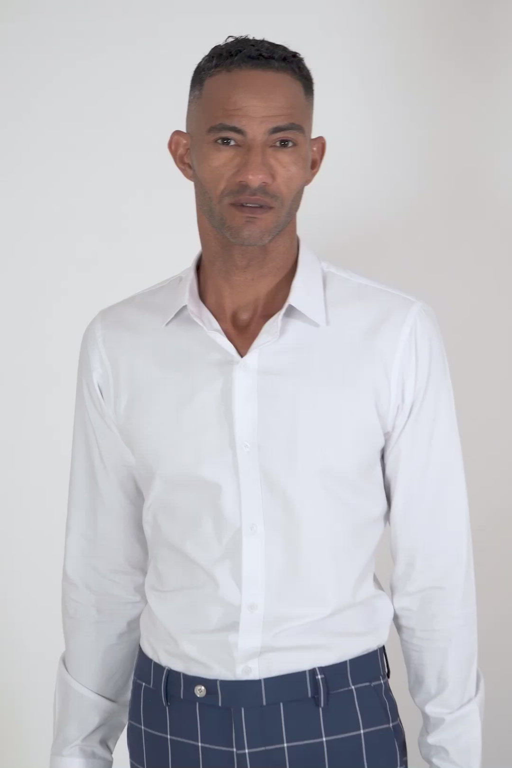 White Egyptian Cotton Broadcloth Shirt