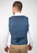 Air Force Blue Prince of Wales Vest - SARTORO