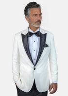 Alabaster White Twill Tuxedo - SARTORO955