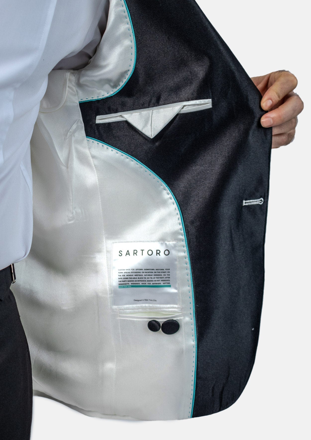 Alabaster White Twill Tuxedo - SARTORO