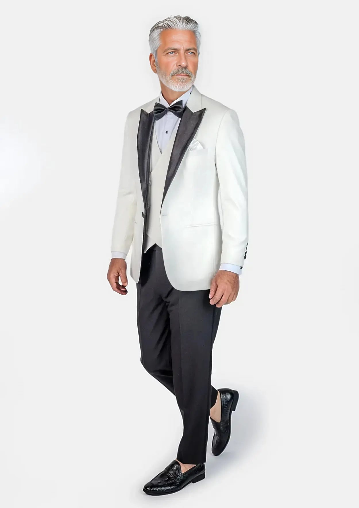 Alabaster White Twill Tuxedo - SARTORO