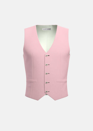 Amaranth Pink Linen Vest