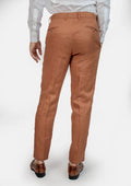 Amber Brown Linen Pants - SARTORO