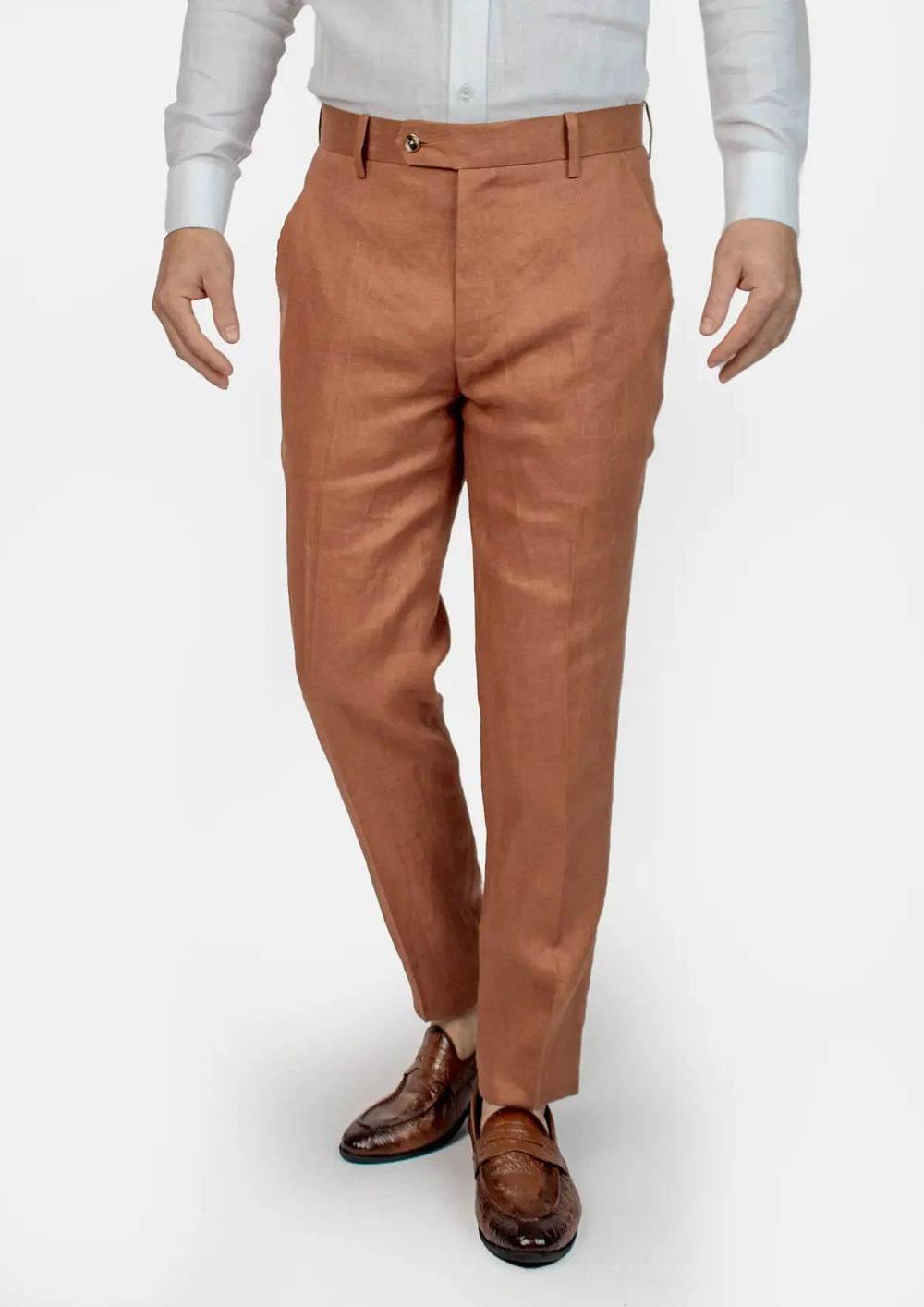 Amber Brown Linen Pants923