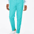 Aqua Blue Stretch Pants - SARTORO