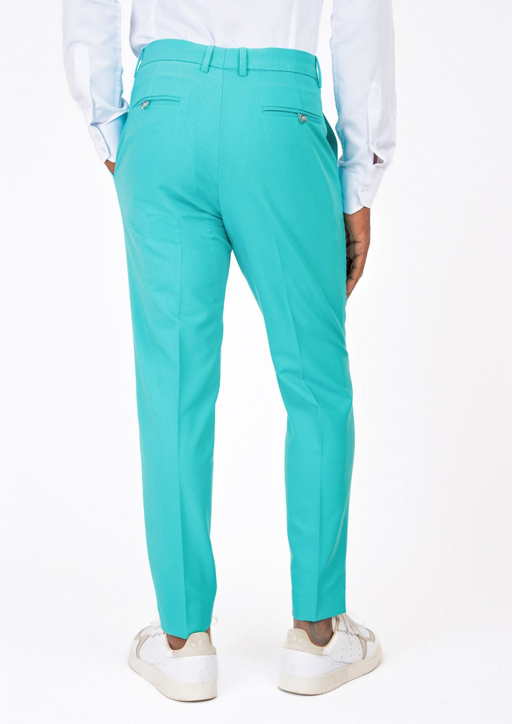 Aqua Blue Stretch Pants - SARTORO