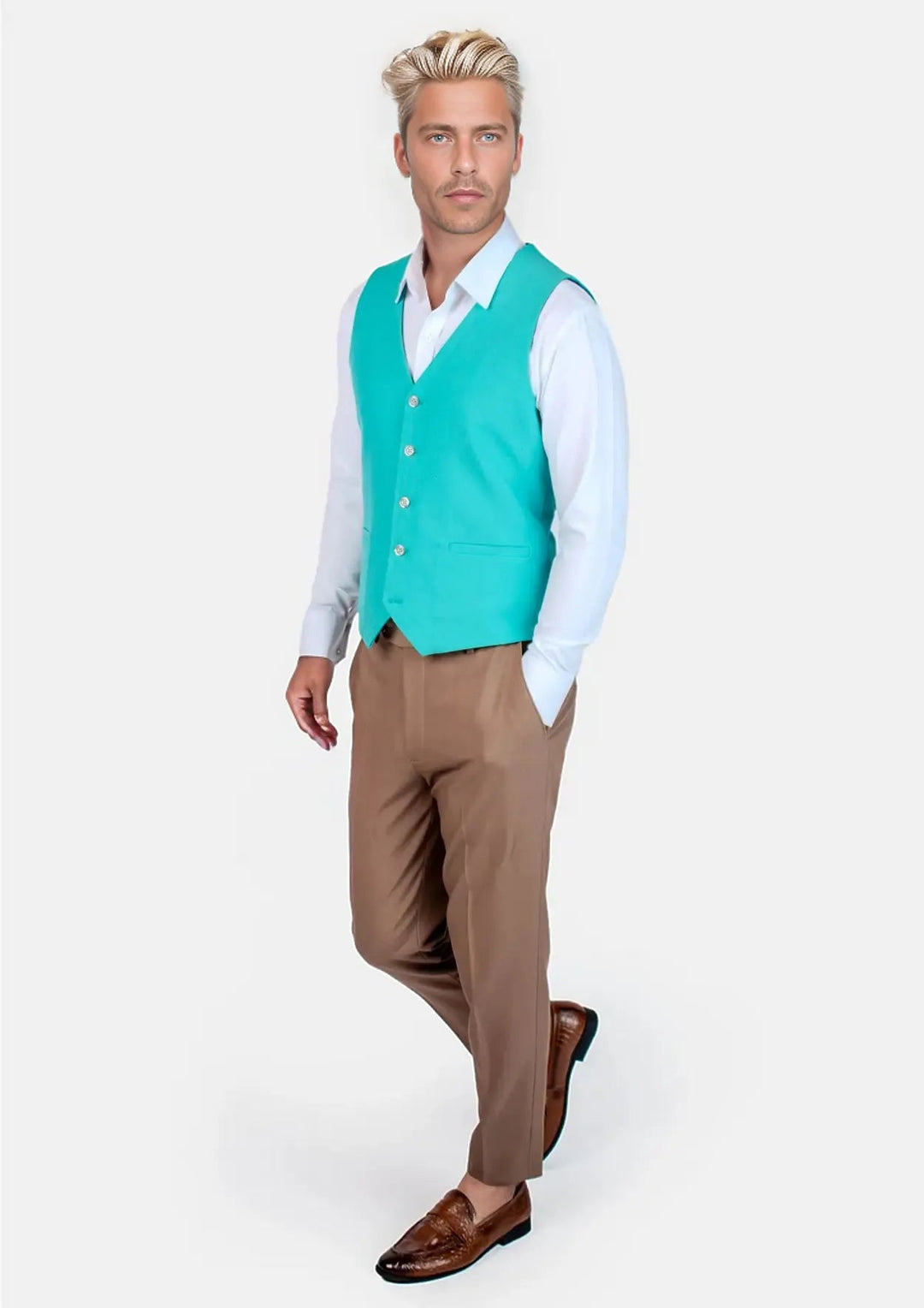 Aqua Blue Vest - SARTORO