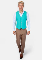 Aqua Blue Vest - SARTORO148