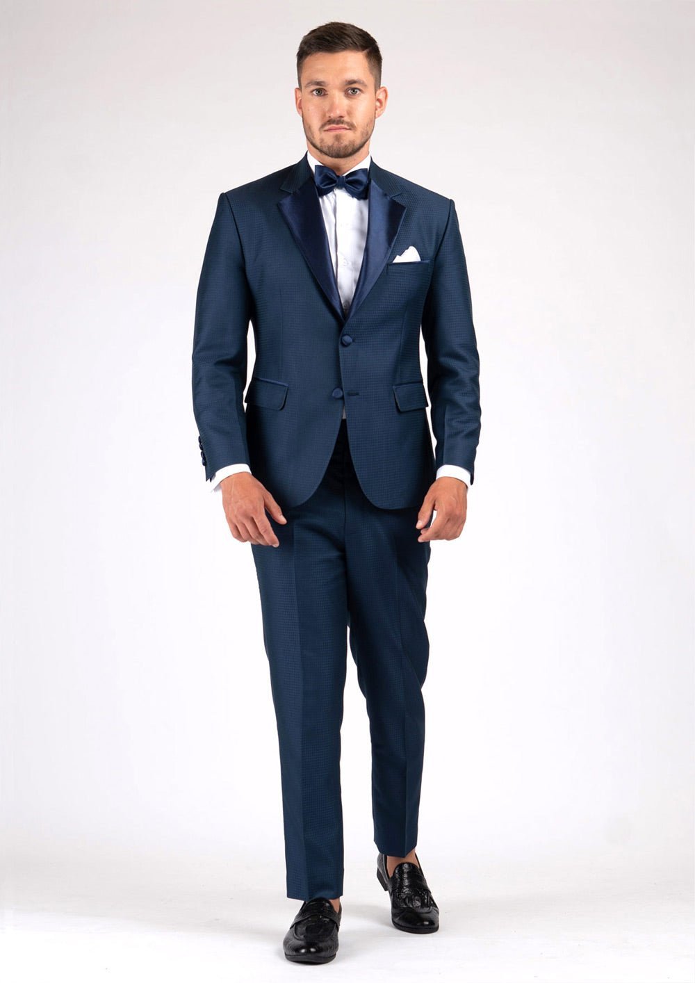 Astor Blue Microcheck Tuxedo - SARTORO