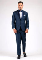 Astor Blue Microcheck Tuxedo - SARTORO461