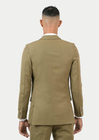 Astor British Khaki Cotton Suit - SARTORO863