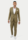 Astor British Khaki Cotton Suit - SARTORO