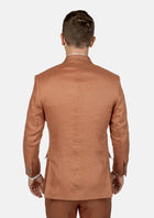 Astor Brown Amber Linen Suit - SARTORO781