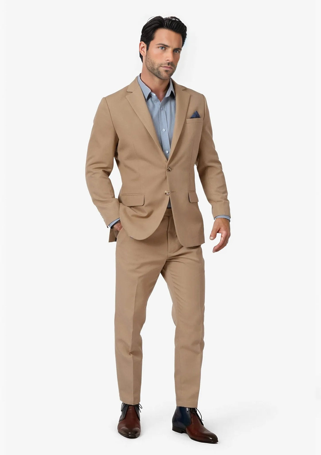 Astor Camel Cotton Suit - SARTORO