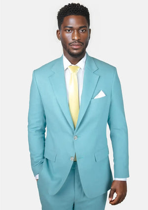 Astor Capri Blue Linen Blend Suit