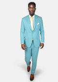 Astor Capri Blue Linen Blend Suit - SARTORO