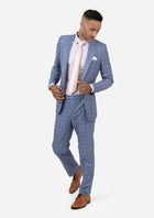 Astor Carolina Blue Windowpane Suit - SARTORO87