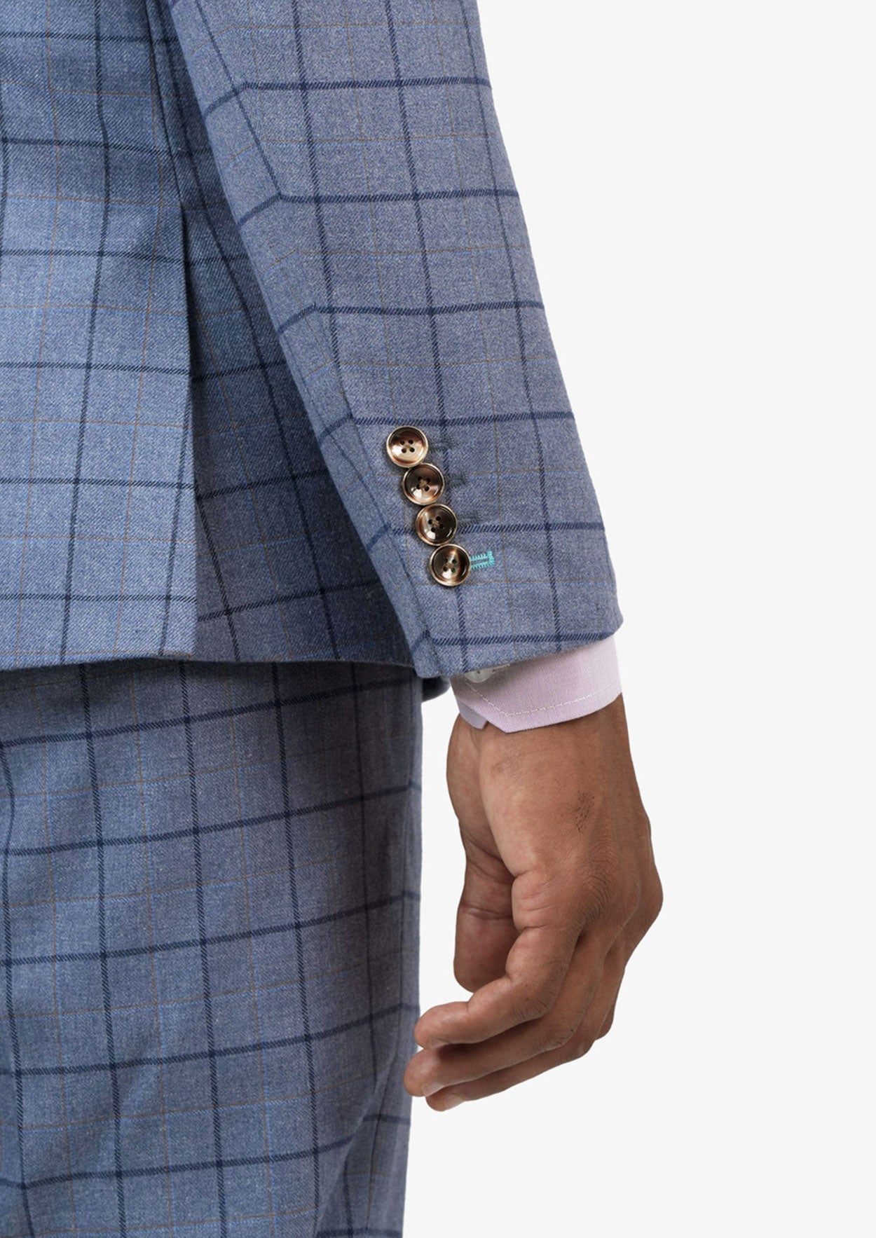 Astor Carolina Blue Windowpane Suit - SARTORO