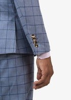 Astor Carolina Blue Windowpane Suit - SARTORO843