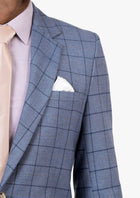 Astor Carolina Blue Windowpane Suit - SARTORO395