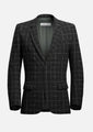 Astor Charcoal Flannel Windowpane Jacket - SARTORO