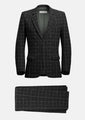 Astor Charcoal Flannel Windowpane Suit - SARTORO