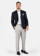 Astor Dark Navy Twill Jacket - SARTORO106