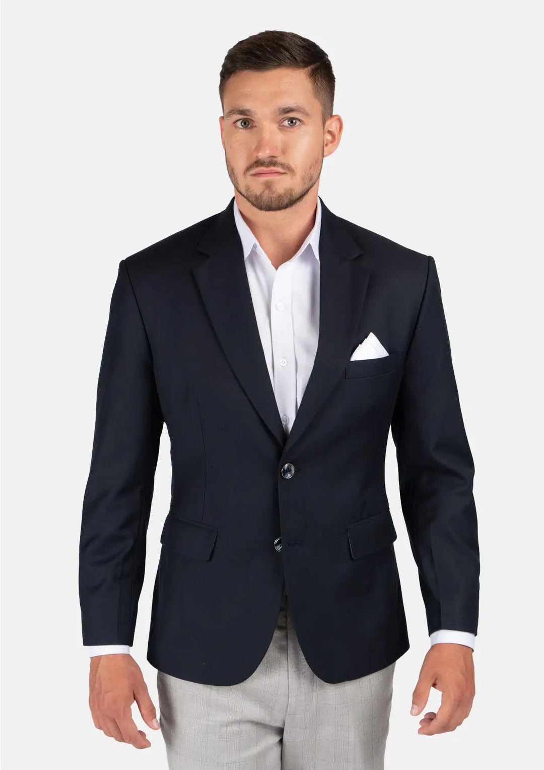 Astor Dark Navy Twill Jacket - SARTORO