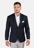 Astor Dark Navy Twill Jacket - SARTORO737