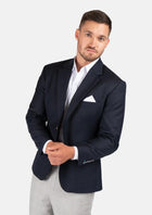 Astor Dark Navy Twill Jacket - SARTORO876