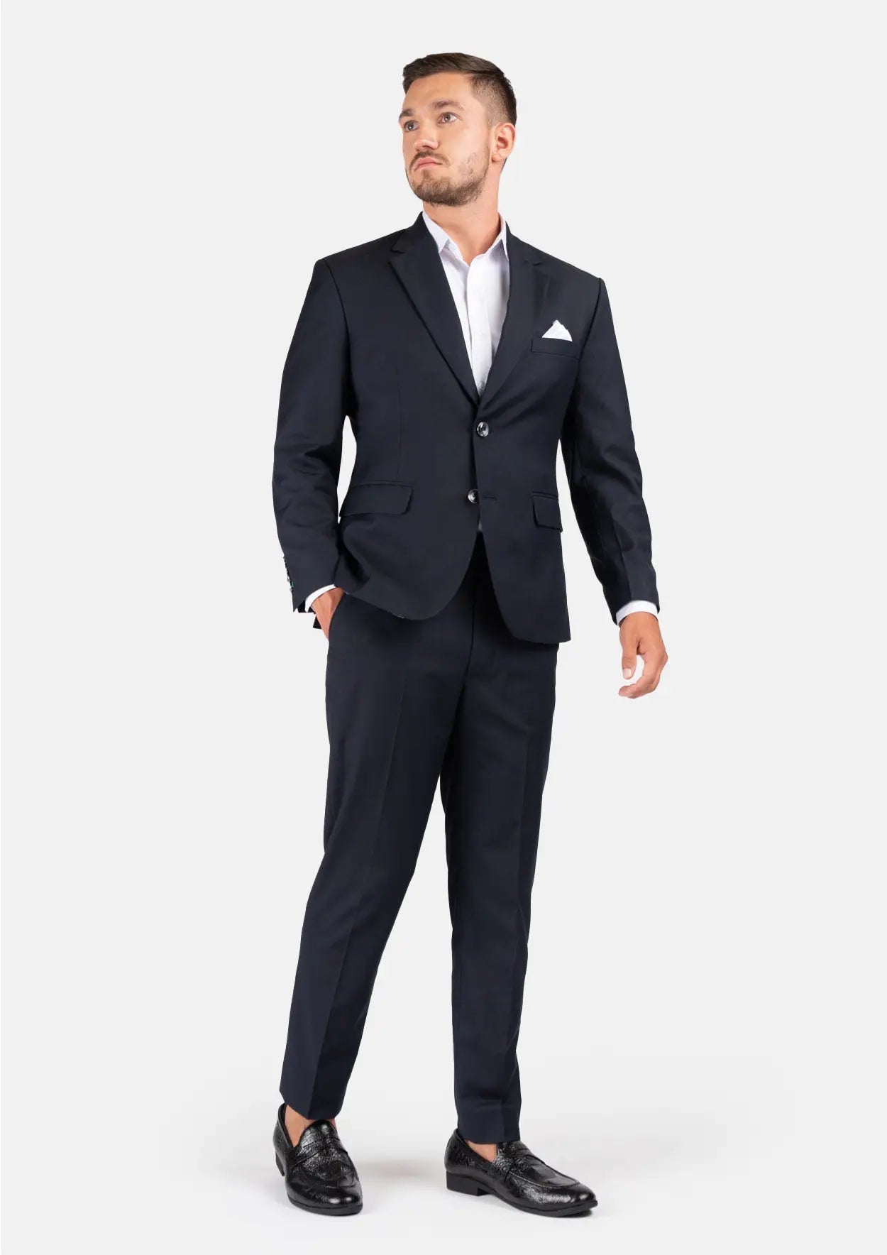 Astor Dark Navy Twill Suit - SARTORO