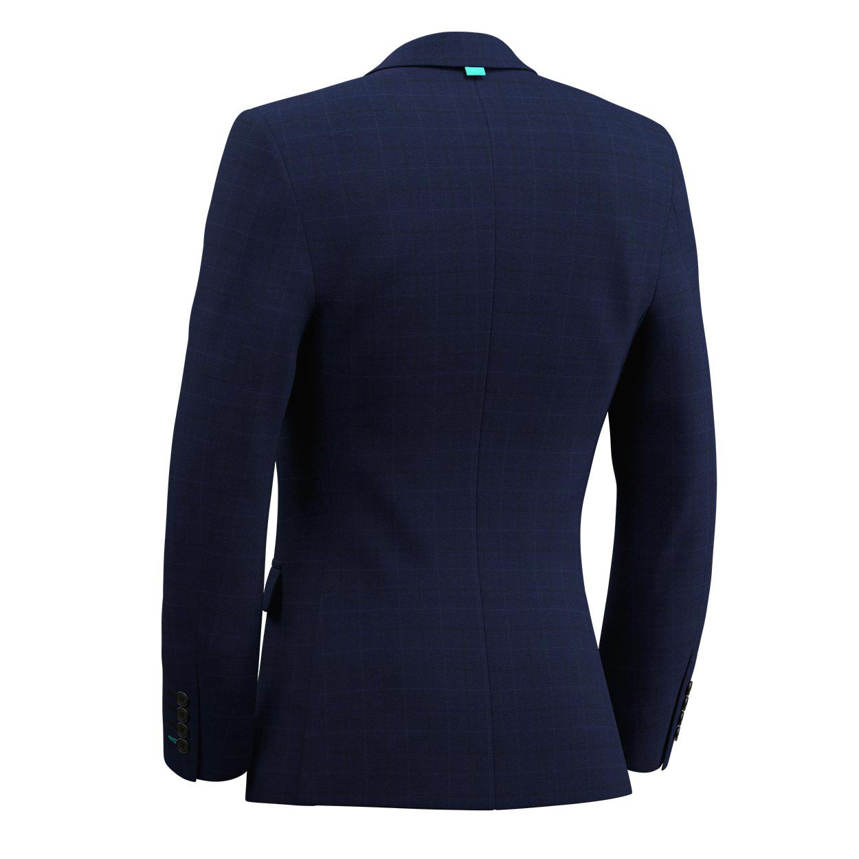 Astor Deep Blue Flannel Windowpane Jacket - SARTORO