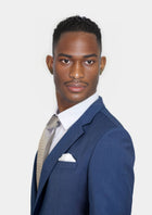 Astor Deep Blue Crosshatch Jacket - SARTORO364
