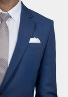 Astor Deep Blue Crosshatch Jacket - SARTORO191