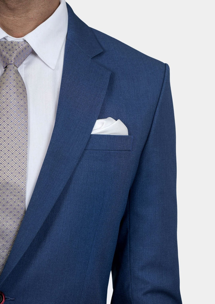 Astor Deep Blue Crosshatch Jacket - SARTORO762