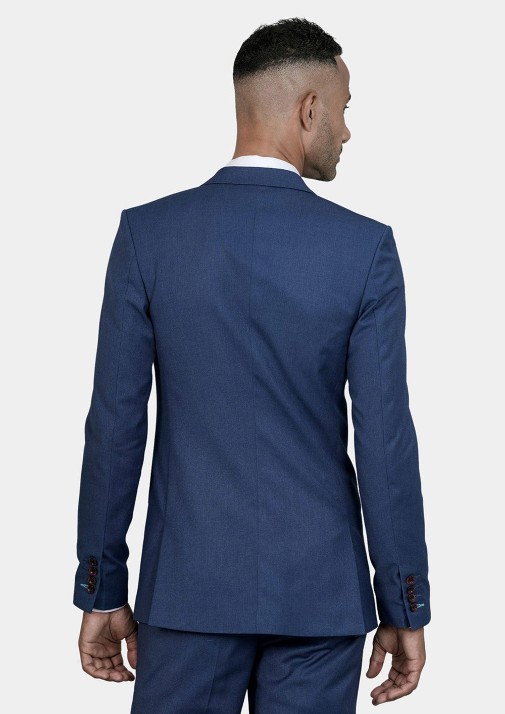 Astor Deep Blue Crosshatch Jacket - SARTORO