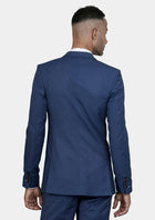 Astor Deep Blue Crosshatch Jacket - SARTORO192