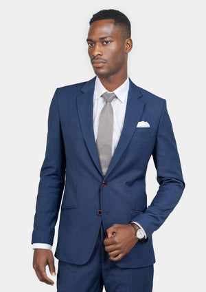 Astor Deep Blue Crosshatch Suit