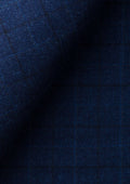 Astor Deep Blue Flannel Windowpane Jacket - SARTORO
