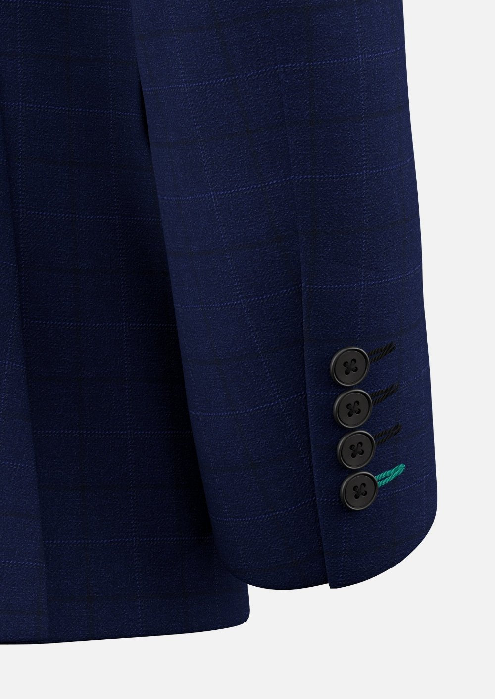 Astor Deep Blue Flannel Windowpane Jacket - SARTORO