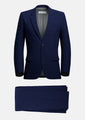 Astor Deep Blue Flannel Windowpane Suit - SARTORO