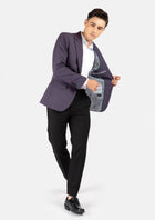 Astor Eminence Purple Stretch Jacket - SARTORO279