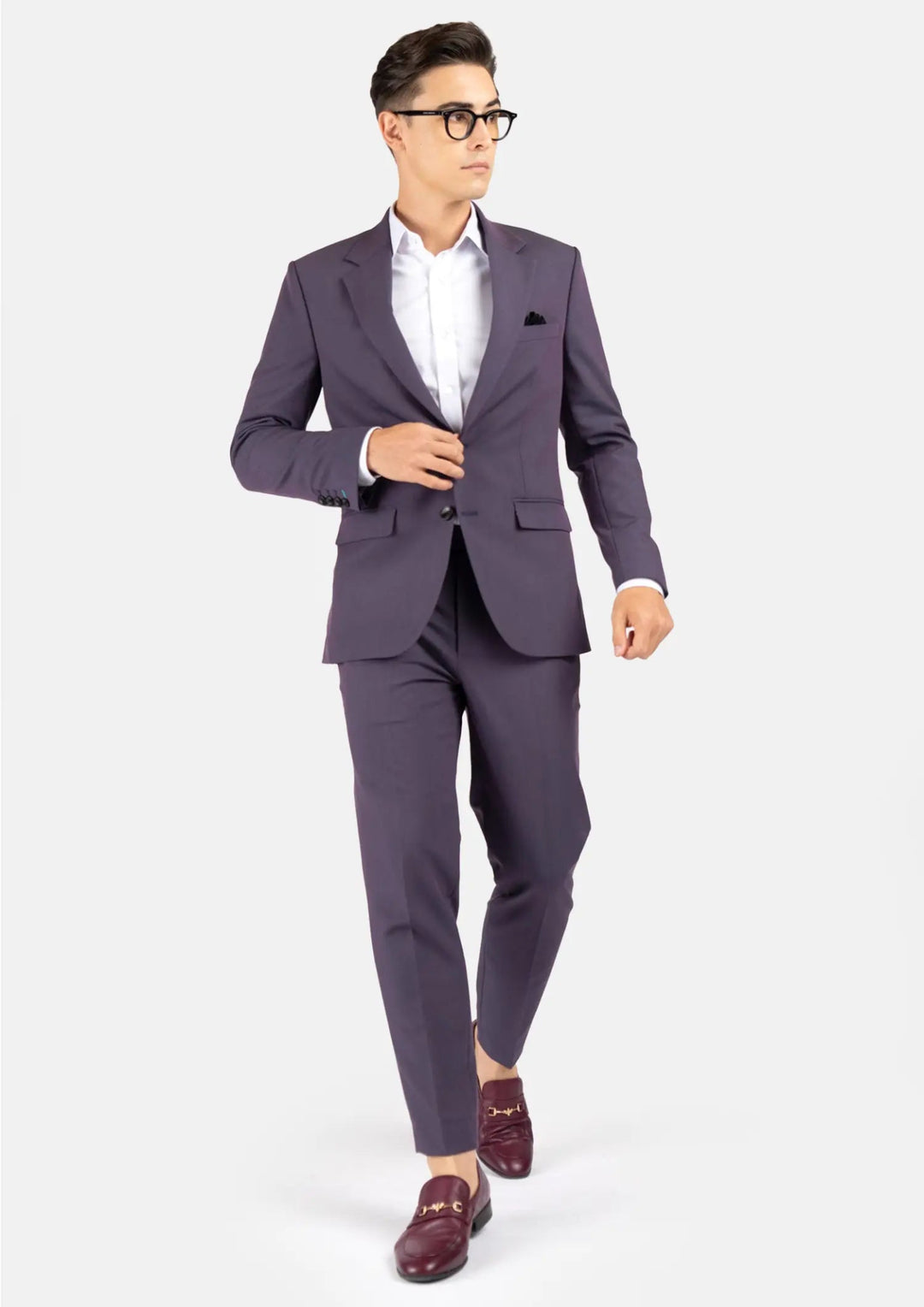 Astor Eminence Purple Stretch Suit - SARTORO