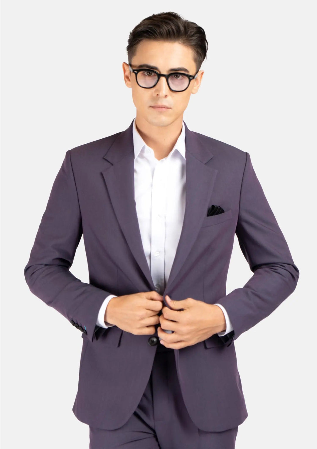 Astor Eminence Purple Stretch Suit - SARTORO