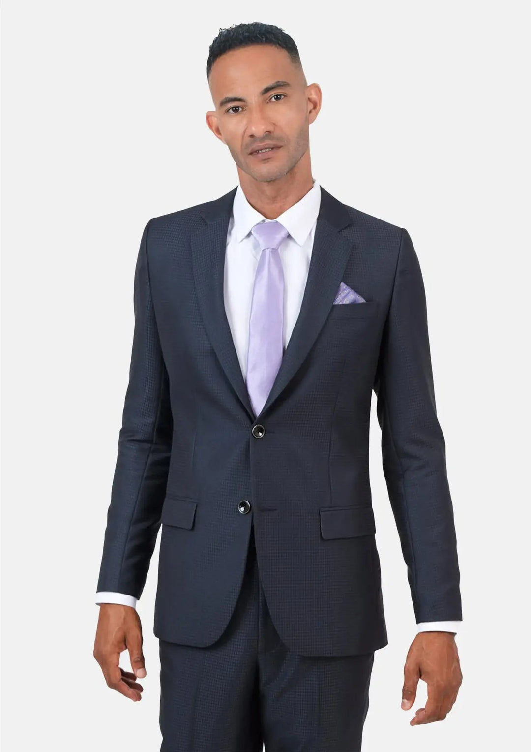 Astor Graphite Blue Microcheck Jacket - SARTORO