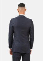 Astor Graphite Blue Microcheck Jacket - SARTORO546