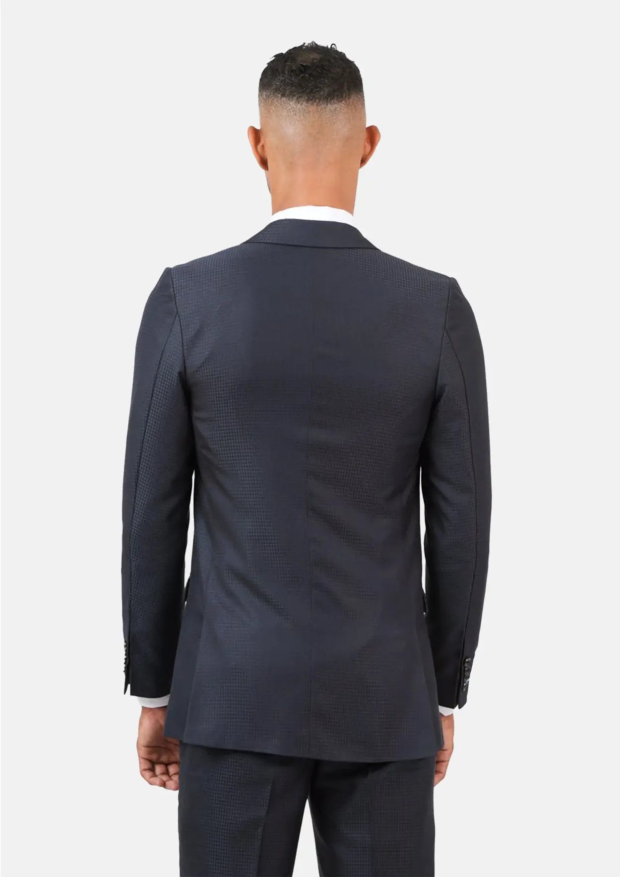Astor Graphite Blue Microcheck Suit - SARTORO