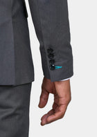 Astor Grey Charcoal Crosshatch Jacket - SARTORO808